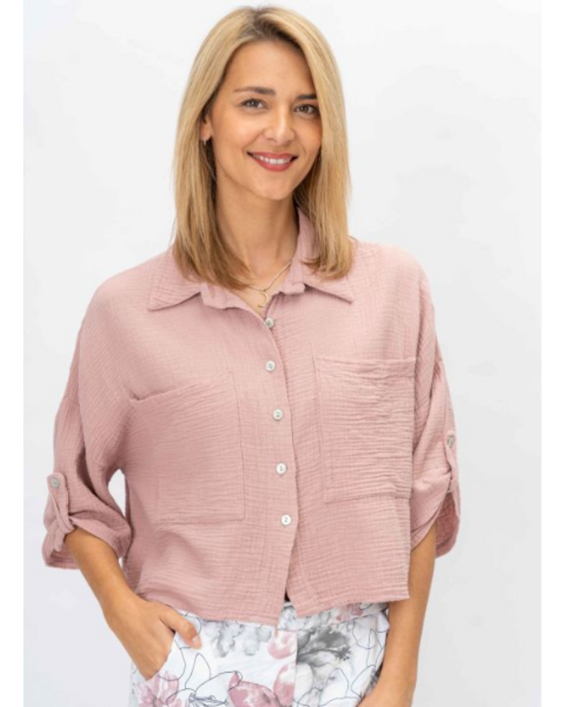 Button Up Guaze Top