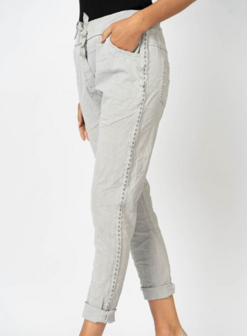 Jegging with Flower Lace Trim