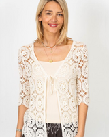 Lace Front Cardigan