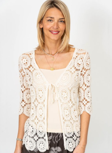 Lace Front Cardigan
