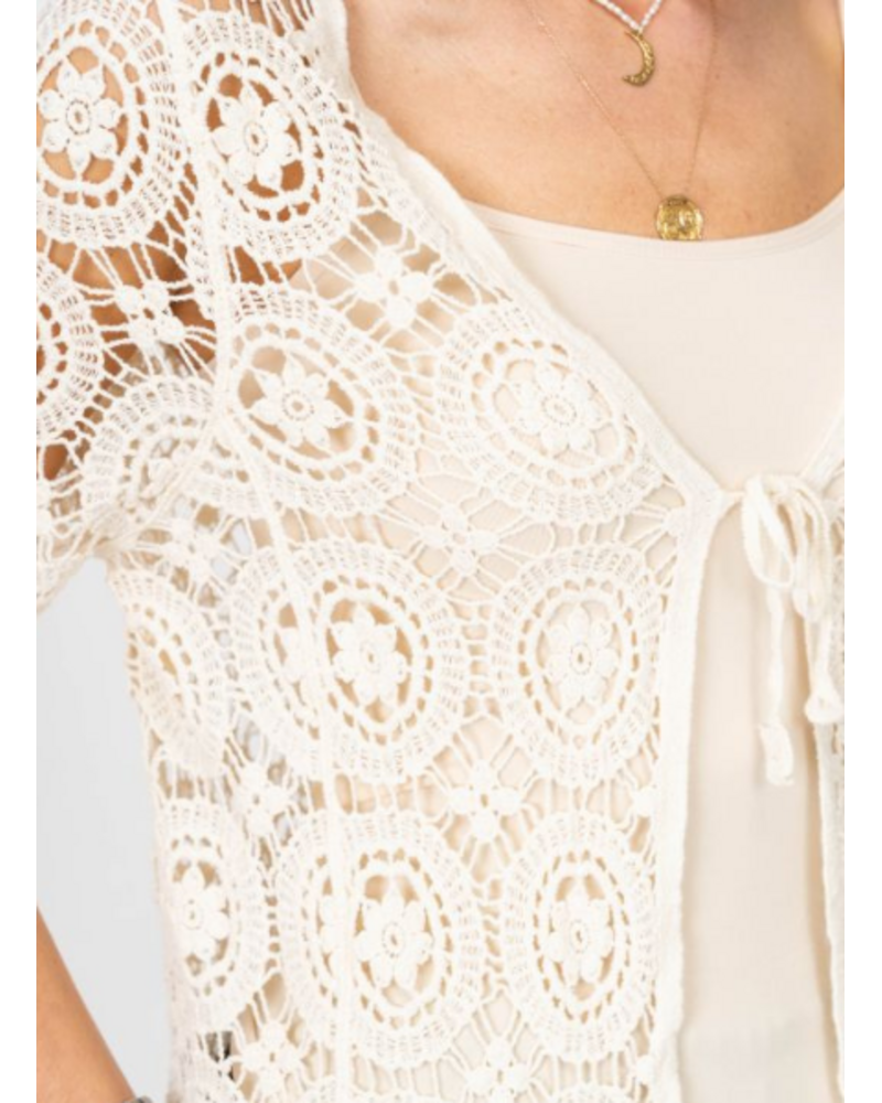 Lace Front Cardigan