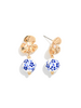 Chinoiserie Bead Flower Post Earrings