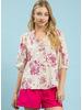 Floral Embroidered Ruffled Top