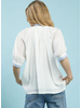 Pinstripe Trimmed Blouse