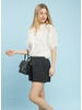 Button Down Lace Trimmed Blouse