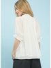 Button Down Lace Trimmed Blouse