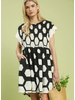 Hexagon Polk-A-Dot Babydoll Dress