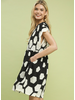 Hexagon Polk-A-Dot Babydoll Dress