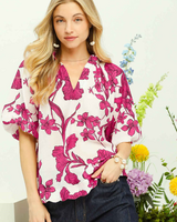 Bold Floral Printed Top