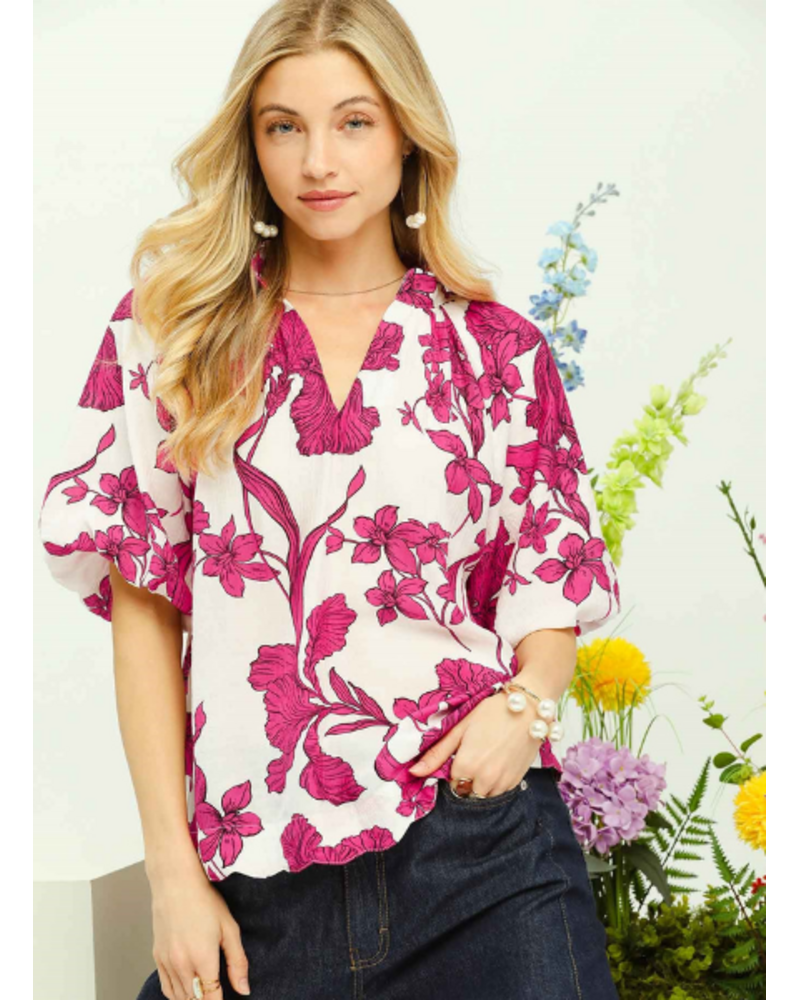 Bold Floral Printed Top