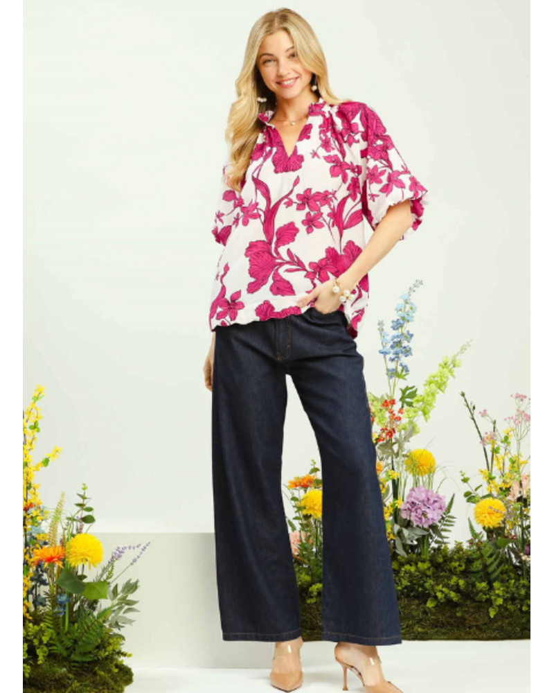 Bold Floral Printed Top