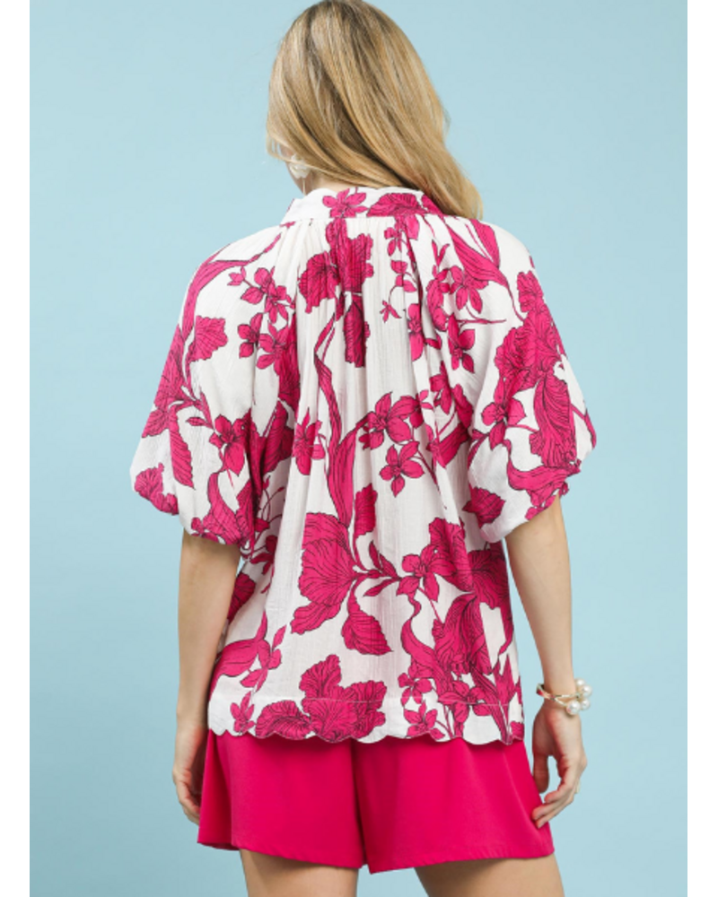 Bold Floral Printed Top