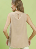 Sleeveless Embroidered Flowers Top