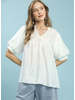Textured Lace Trim Top