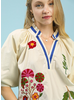Embroidered Abstract Florals Top