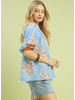 V-Neck Floral Puff Sleeve Top