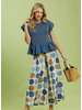Mixed Dots Wide Leg Pant