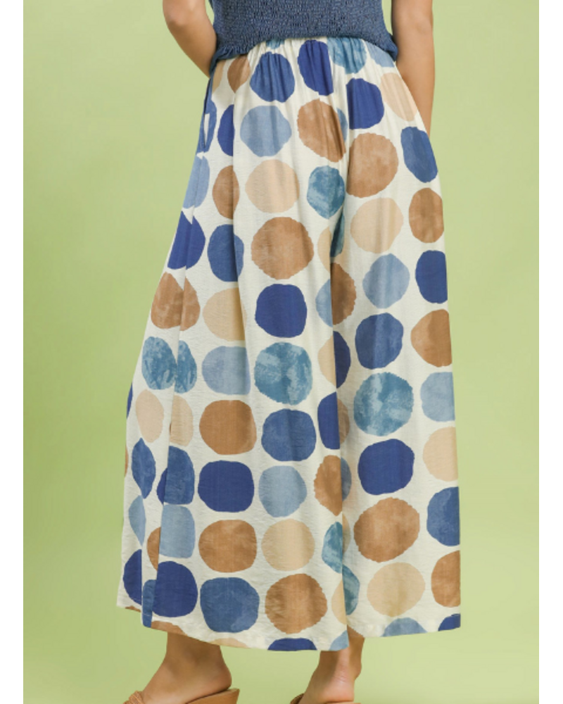 Mixed Dots Wide Leg Pant