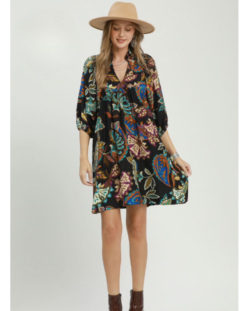 Paisley Babydoll Dress
