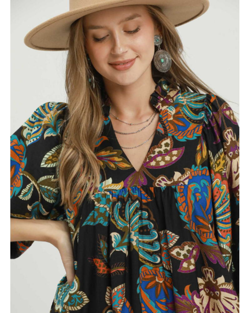 Paisley Babydoll Dress