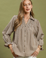 Striped Chambray Blouse