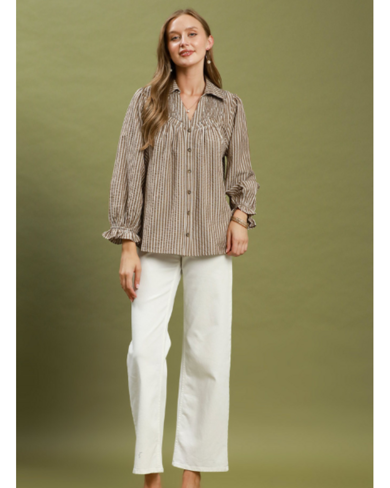 Striped Chambray Blouse