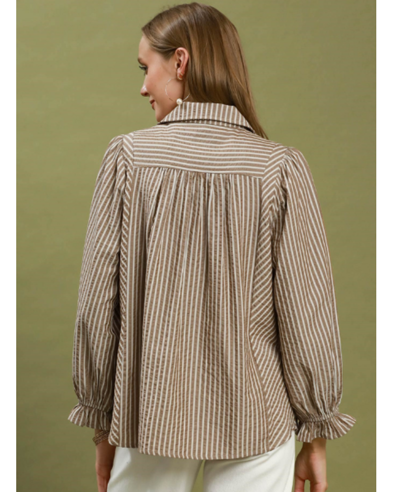 Striped Chambray Blouse