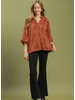 Textured V-Neck Blouse