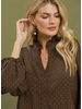 Polkadot Ruffle Collar Blouse