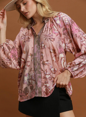 Fall Florals Lightweight Blouse