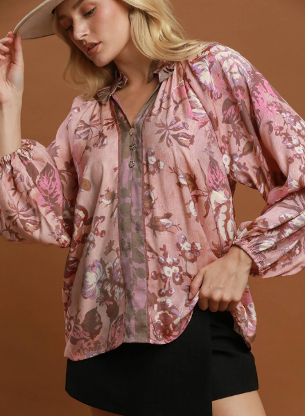 Fall Florals Lightweight Blouse