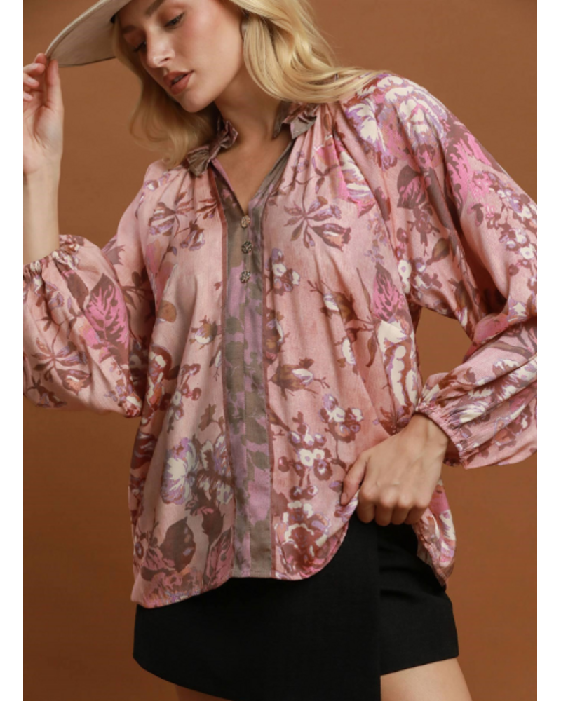 Fall Florals Lightweight Blouse
