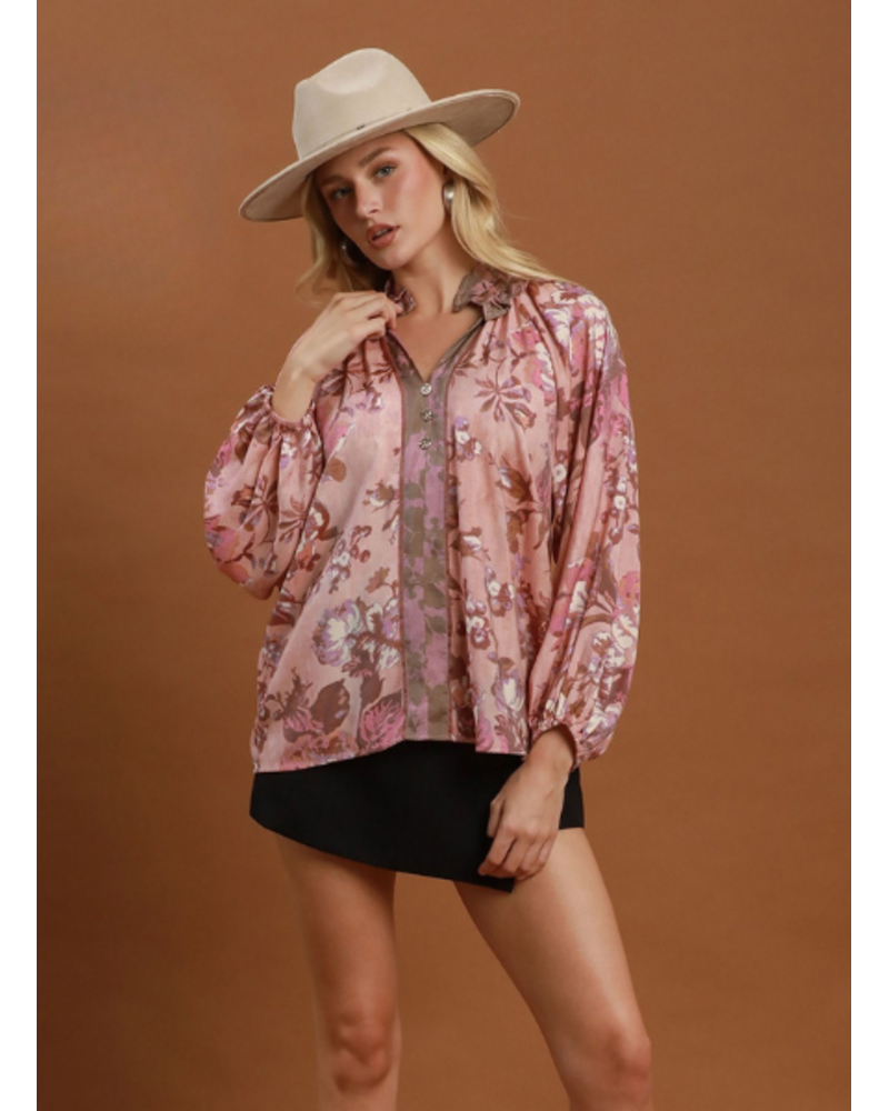 Fall Florals Lightweight Blouse