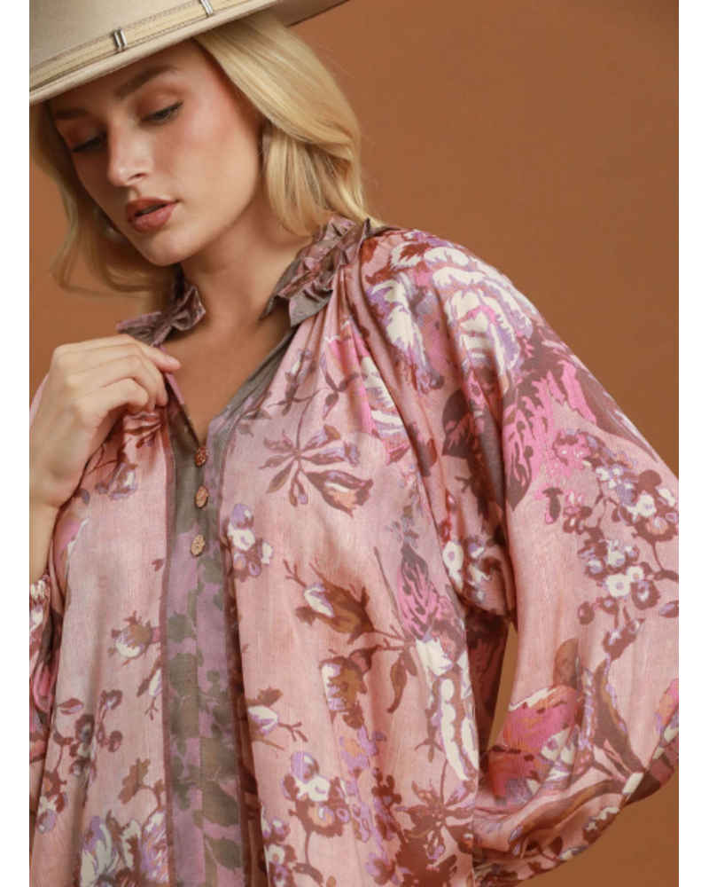 Fall Florals Lightweight Blouse