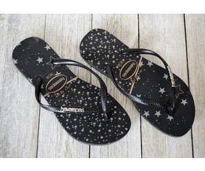 havaianas slim logo metallic