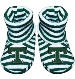 Creative Knitwear Creative Knitwear Green/White Newborn Booties