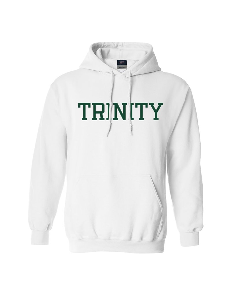 White Classic 80 Cotton Hoodie Trinity Trinity Campus Store