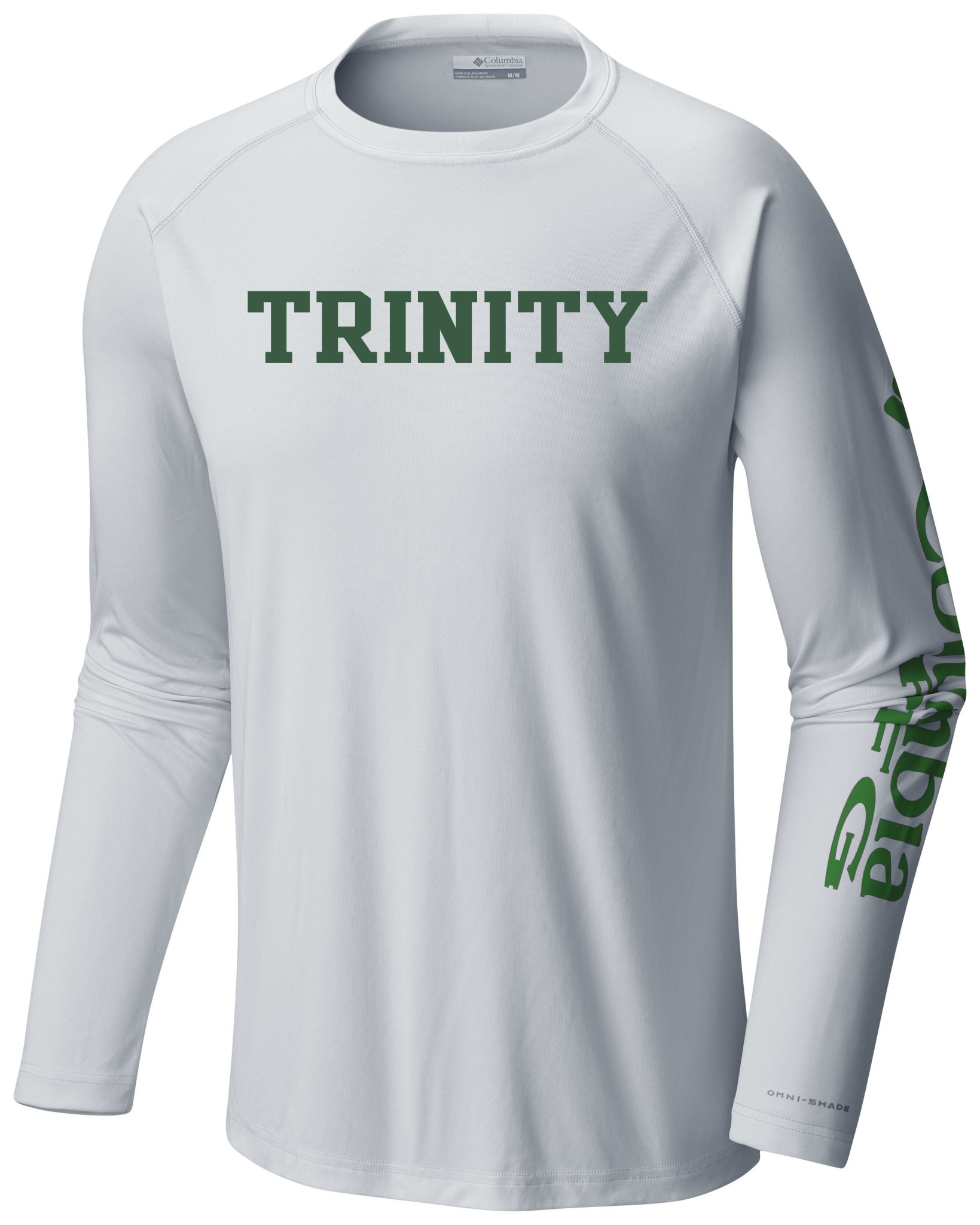 white dri fit shirt long sleeve