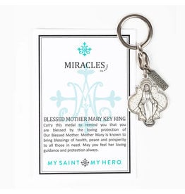 My Saint My Hero Miracles Blessed Mother  Keychain
