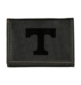 Carolina Sewn Trifold Wallet Embossed Power T- Black