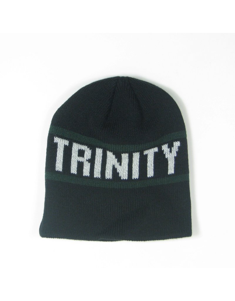 League Knit Black Hat Beanie with Trinity