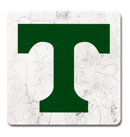 Legacy Athletics Sandstone Cream Marble Coaster with Power T