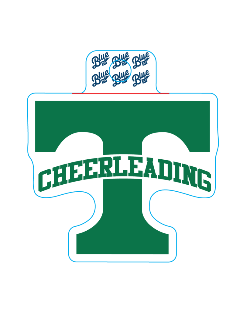 Blue 84 Power T Cheerleading Sticker