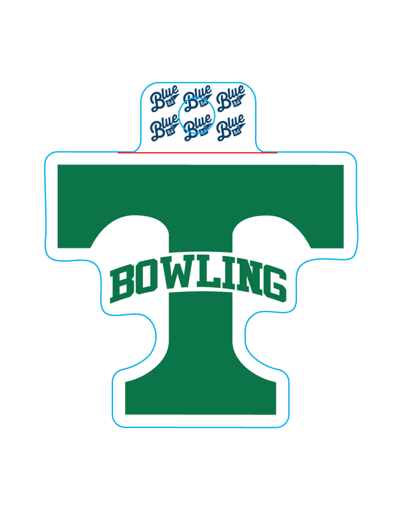 Blue 84 Power T Bowling Sticker