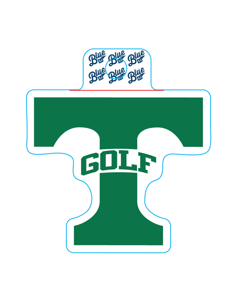 Blue 84 Power T Golf Sticker