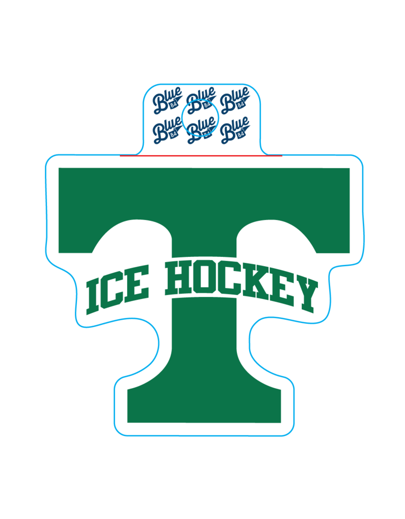 Blue 84 Power T Ice Hockey Sticker
