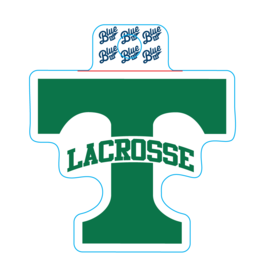 Blue 84 Power T Lacrosse Sticker