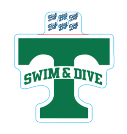 Blue 84 Power T Swim & Dive Sticker