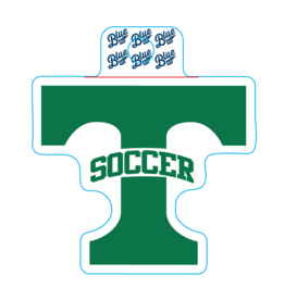 Blue 84 Power T Soccer Sticker