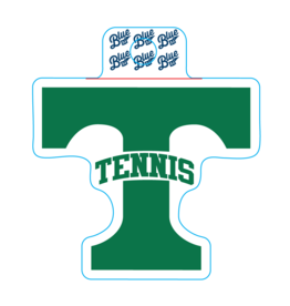 Blue 84 Power T Tennis Sticker